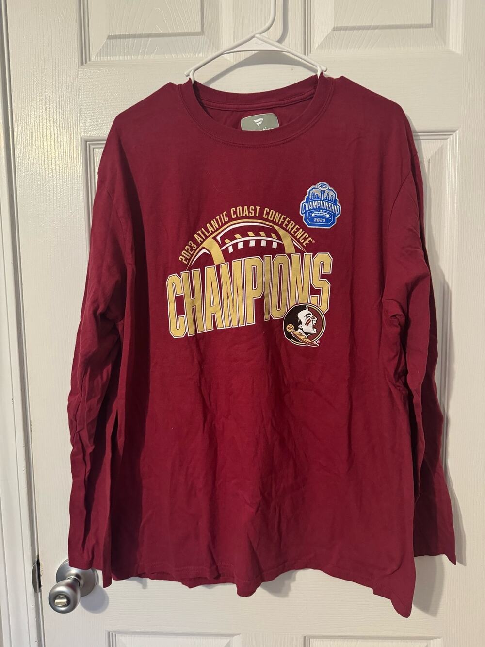 Fanatics Florida State 2023 ACC Championship Champion Shirt Sz XL Seminoles FSU